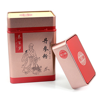 長方形拍底丹參粉馬口鐵罐_醫(yī)藥保健品馬口鐵罐生產廠家